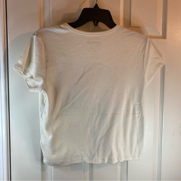 Pride By JoJo Women XL 15-17 Crop Top Summer Love Heart Short Sleeve Shirt Relax - Picture 5 of 10